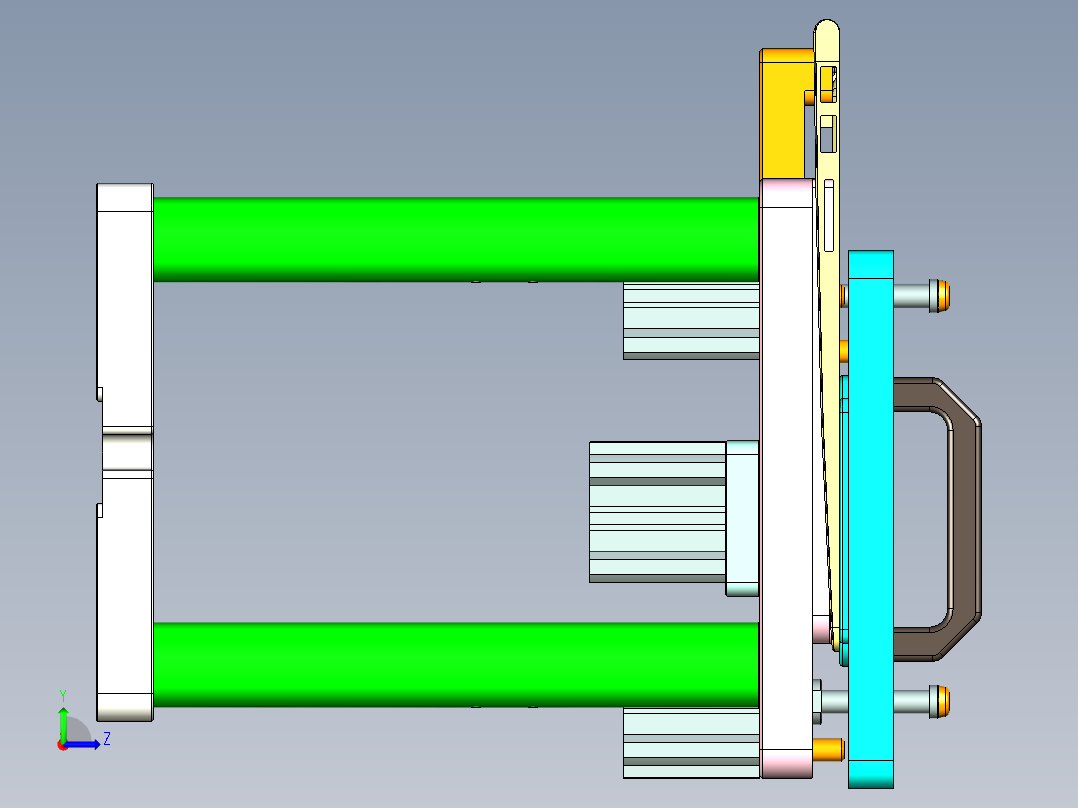 UX303-C-笔记本CNC工装夹具三维模型CNC2左视图