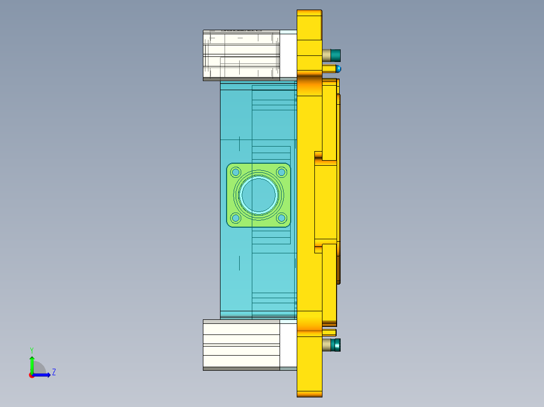 PG1-A-CNC4笔记本CNC工装夹具三维模型外观弧面-210622左视图