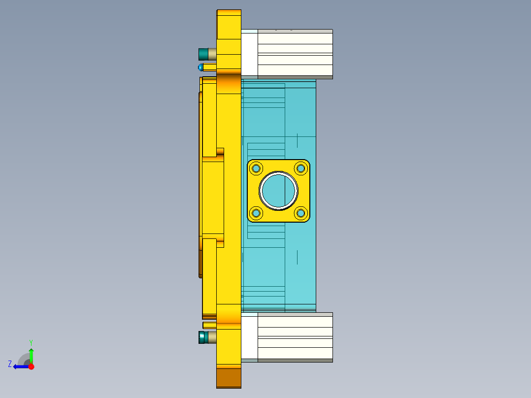 PG1-A-CNC4笔记本CNC工装夹具三维模型外观弧面-210622右视图