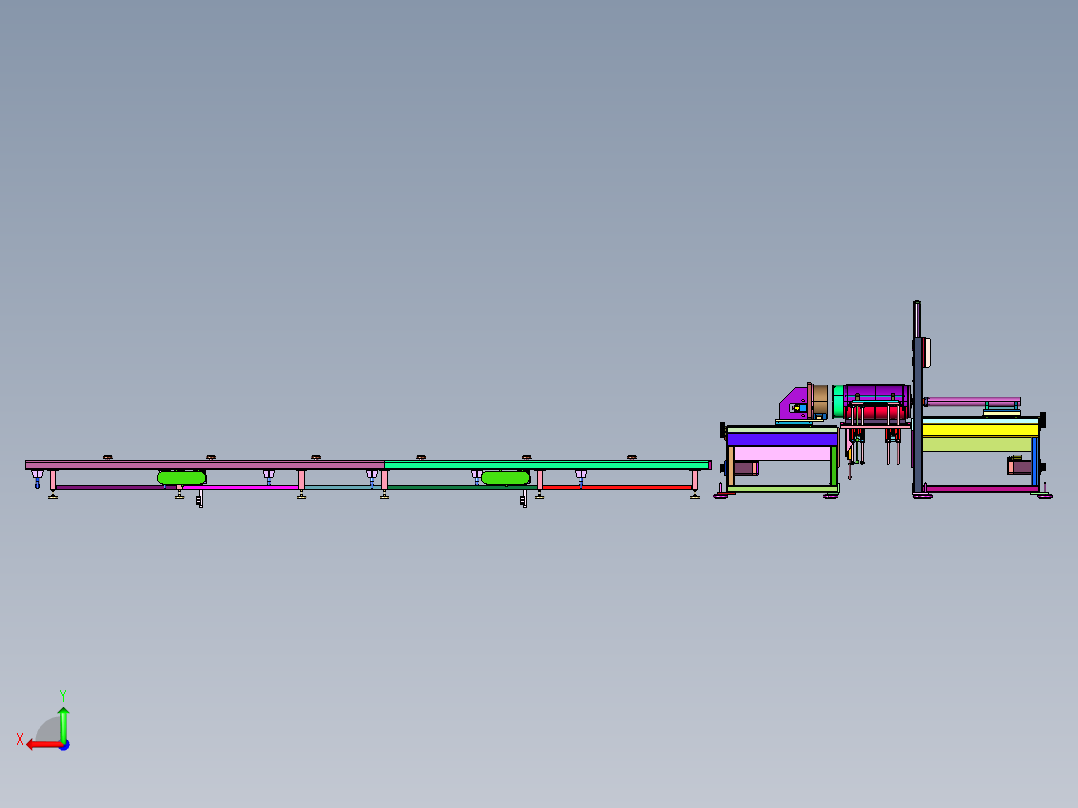 门窗的型材加工均匀裁断装置后视图