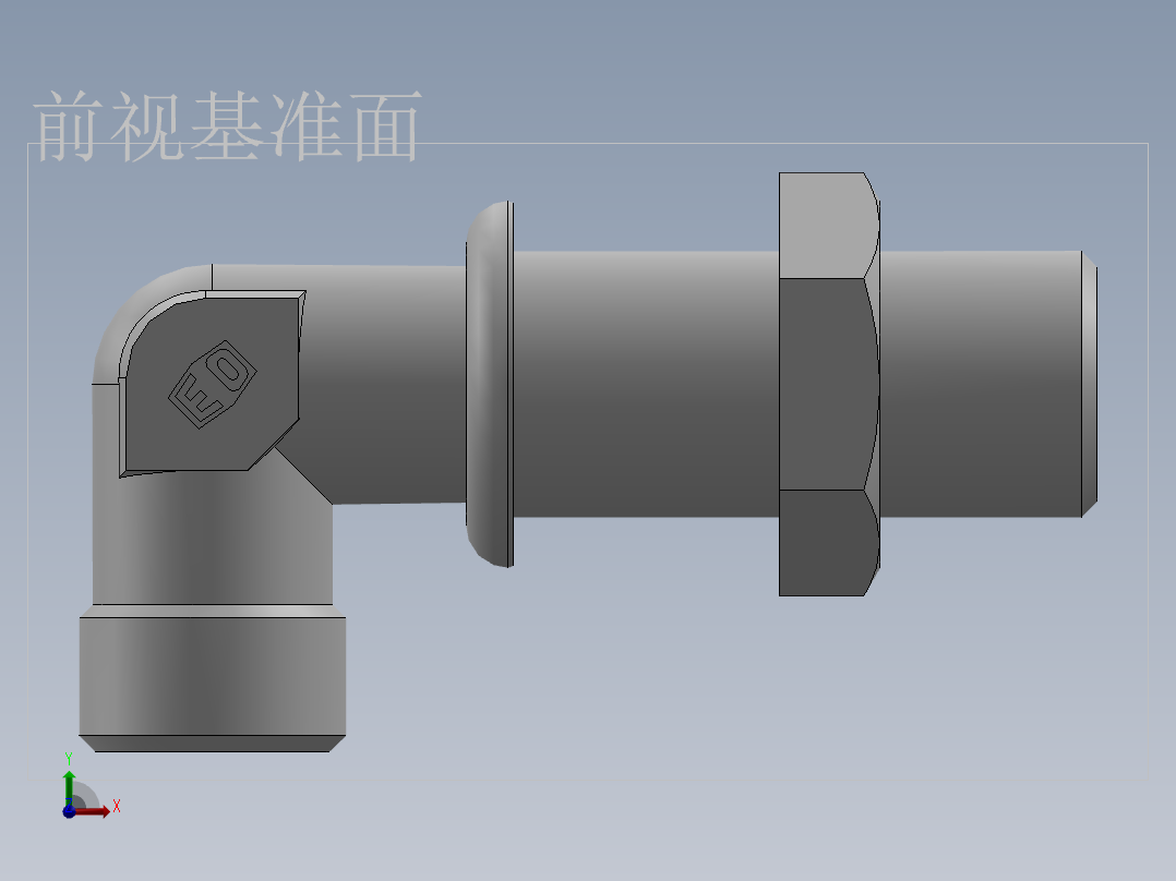 直角过板接头、6C9-16LN前视图