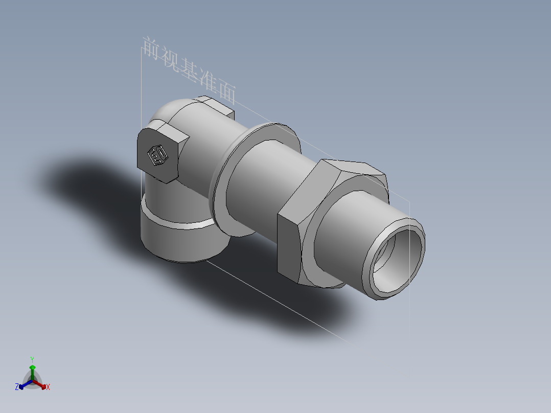 直角过板接头、6C9-16LN正等轴测图