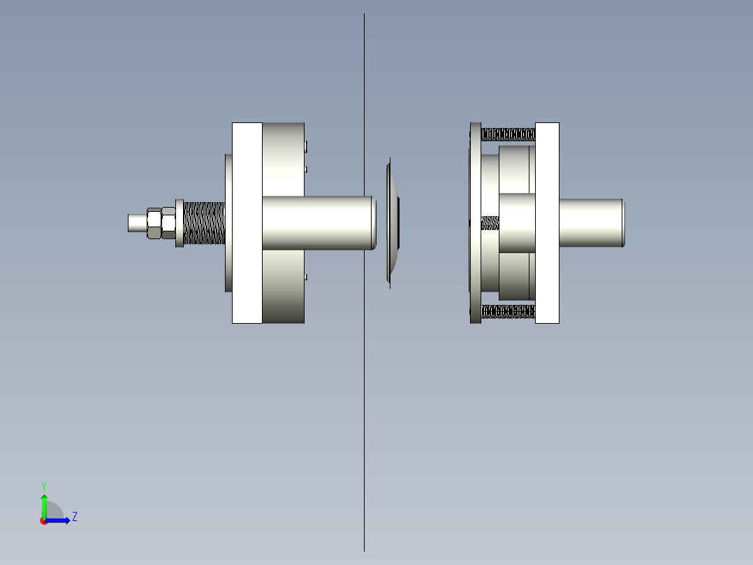 锅盖落料拉深切边冲孔复合模左视图