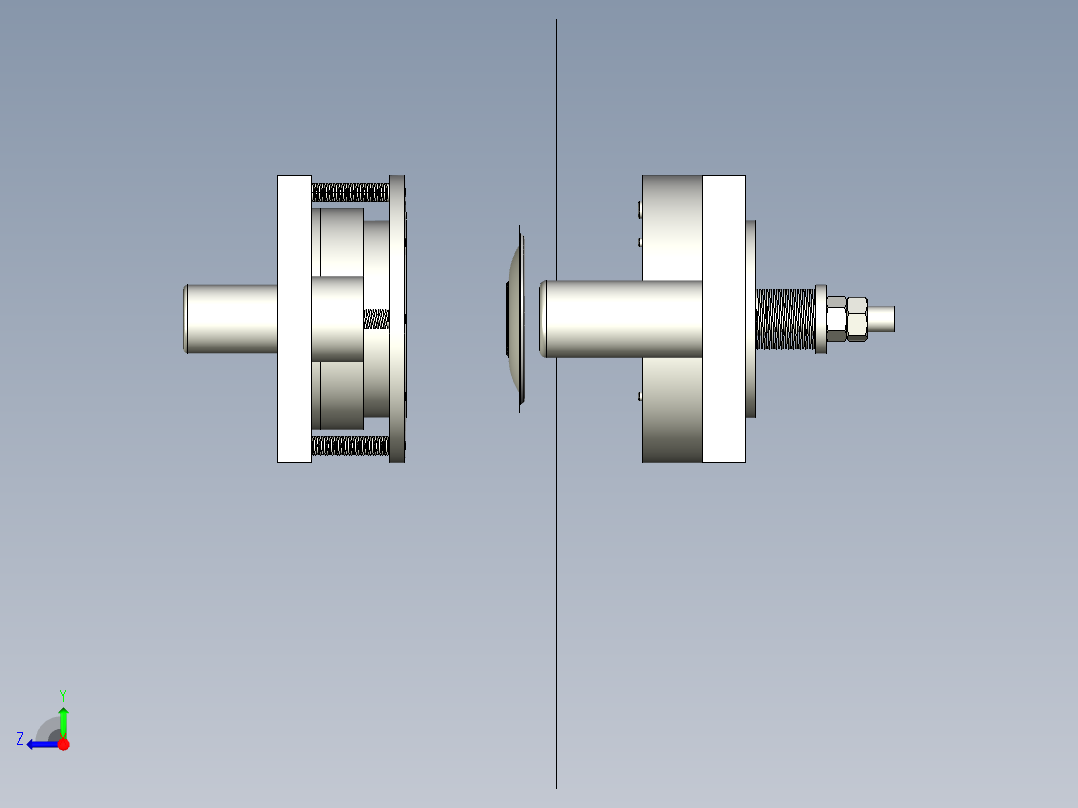 锅盖落料拉深切边冲孔复合模右视图