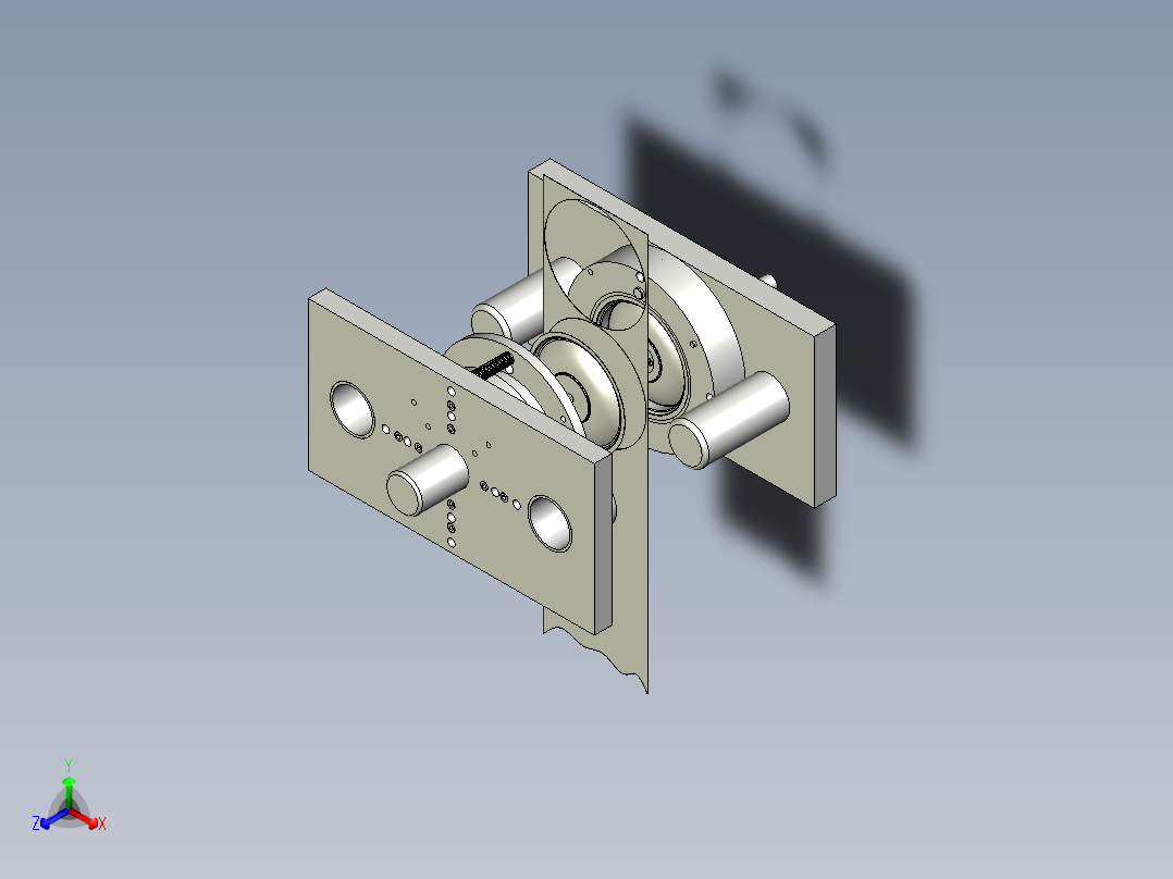 锅盖落料拉深切边冲孔复合模正等轴测图