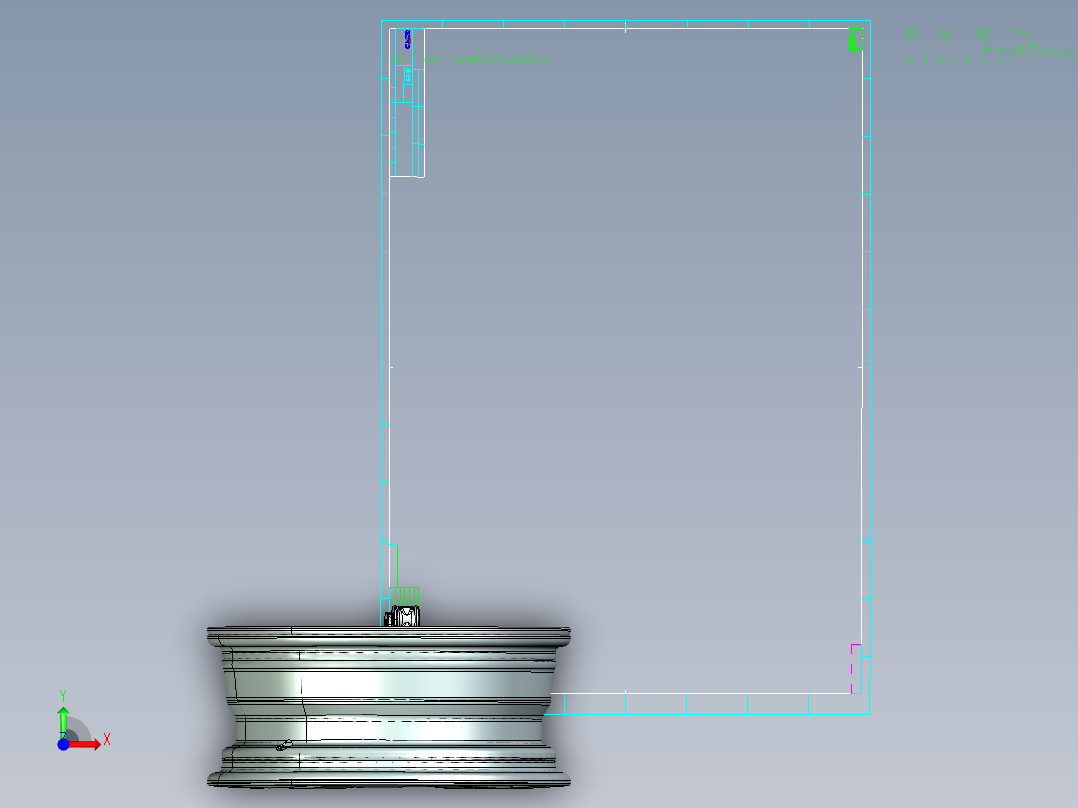57缸径盘式制动器卡钳总成 1135712前视图