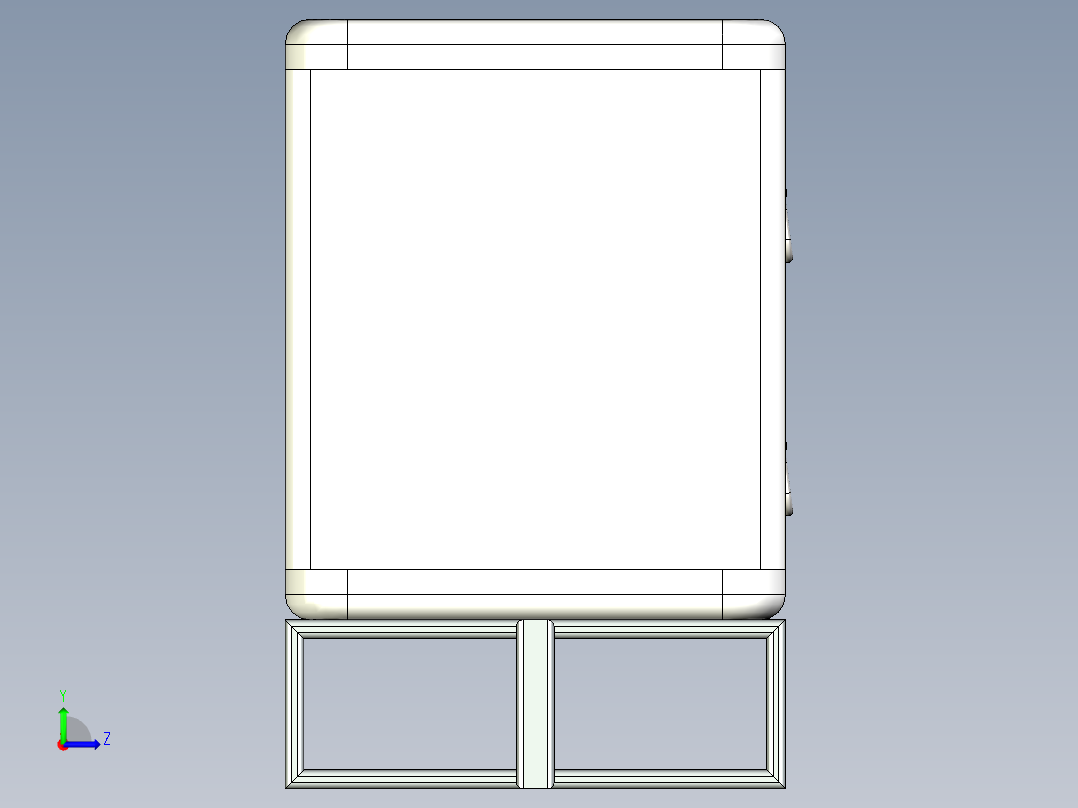 B3004370-木质电视支架左视图