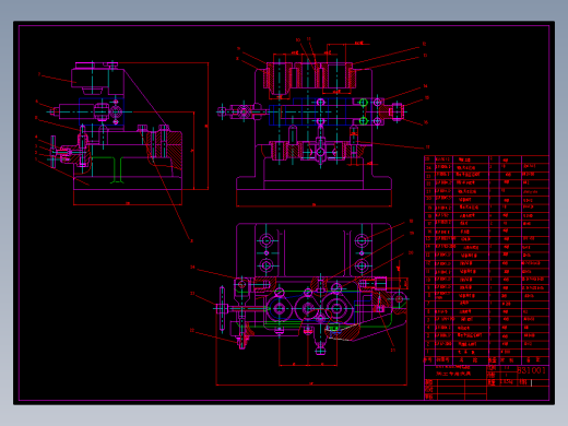 CA6140后托架夹具装配图