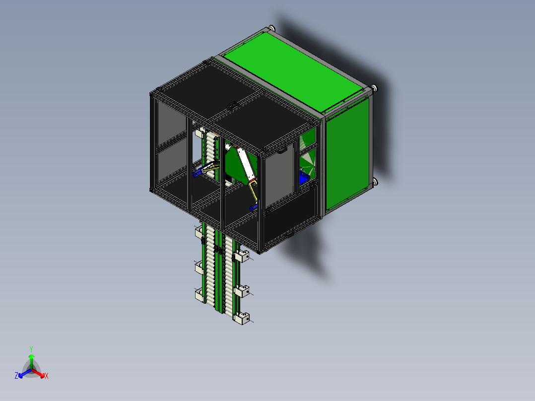 转盘式自动攻丝机正等轴测图