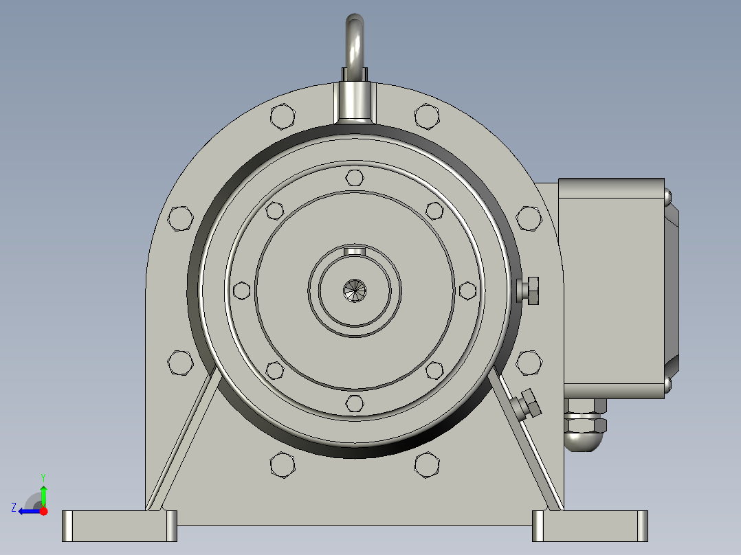 BWD型(单级)摆线针轮减速机_BWD1-35-075W右视图