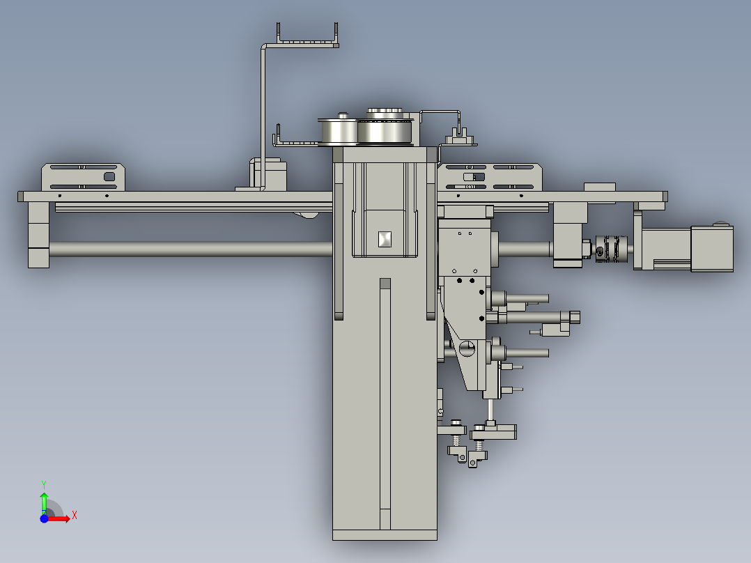 XY平台支架前视图