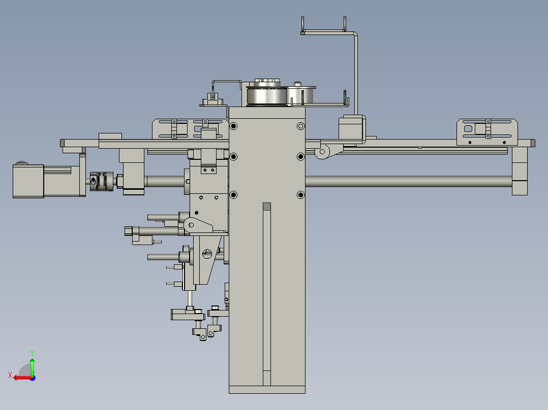 XY平台支架后视图