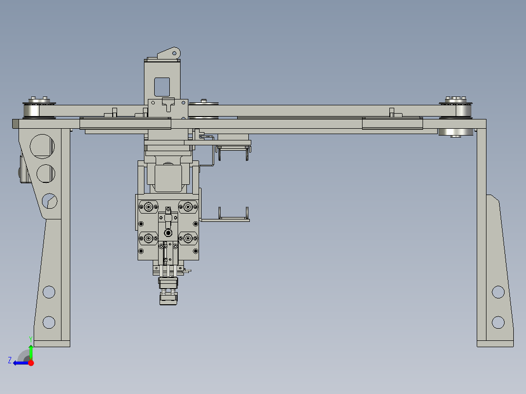 XY平台支架右视图