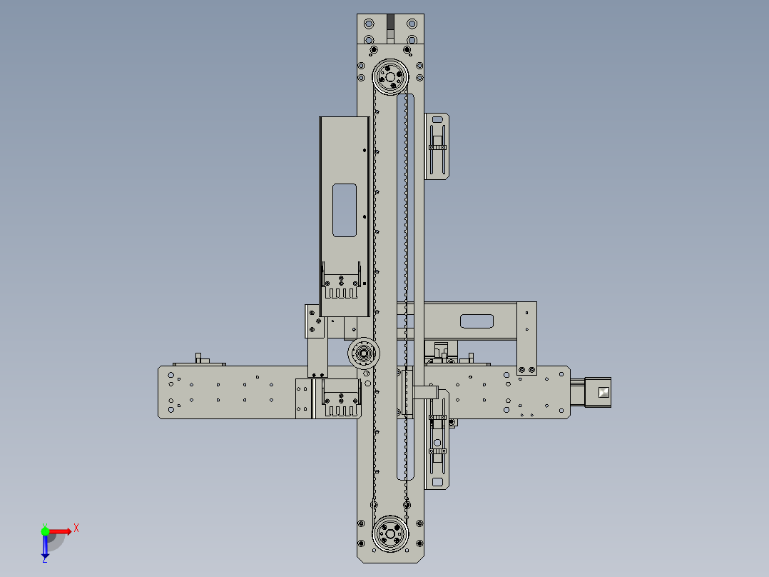XY平台支架俯视图