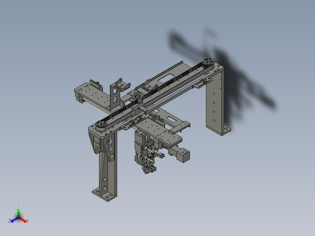XY平台支架正等轴测图