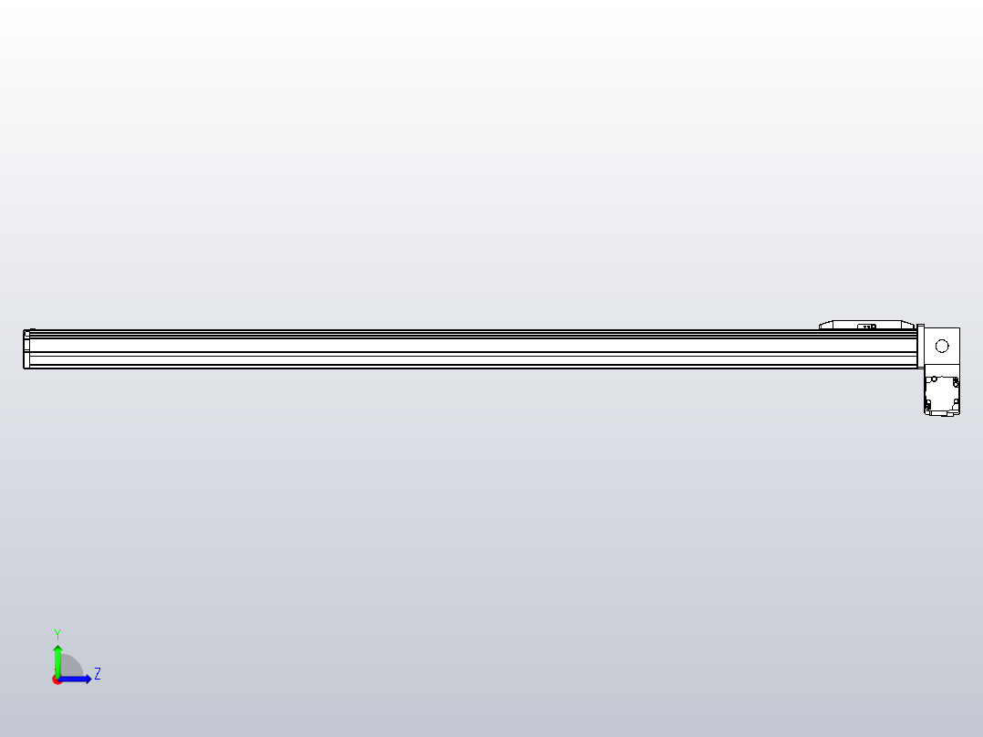 机器人皮带驱动直线轴TPA-GCB-50-P42-L950-RP-M10-N3左视图