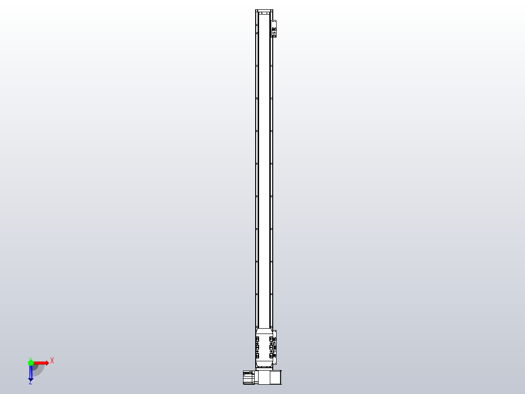 机器人皮带驱动直线轴TPA-GCB-50-P42-L950-RP-M10-N3俯视图
