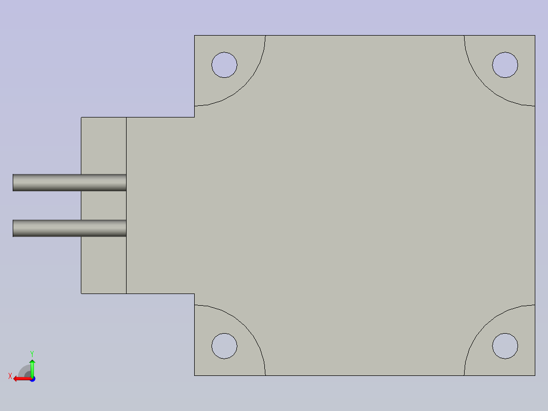 松下400W电机后视图