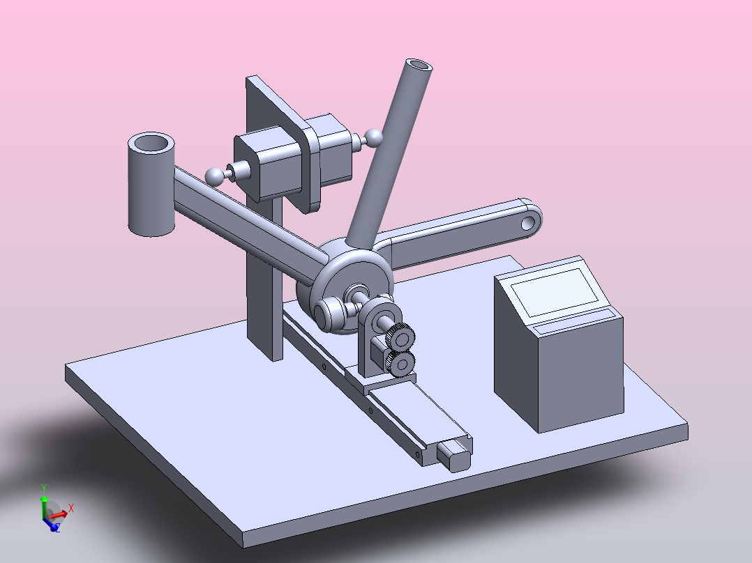 车架的结构强度测试试验台系统架主视图