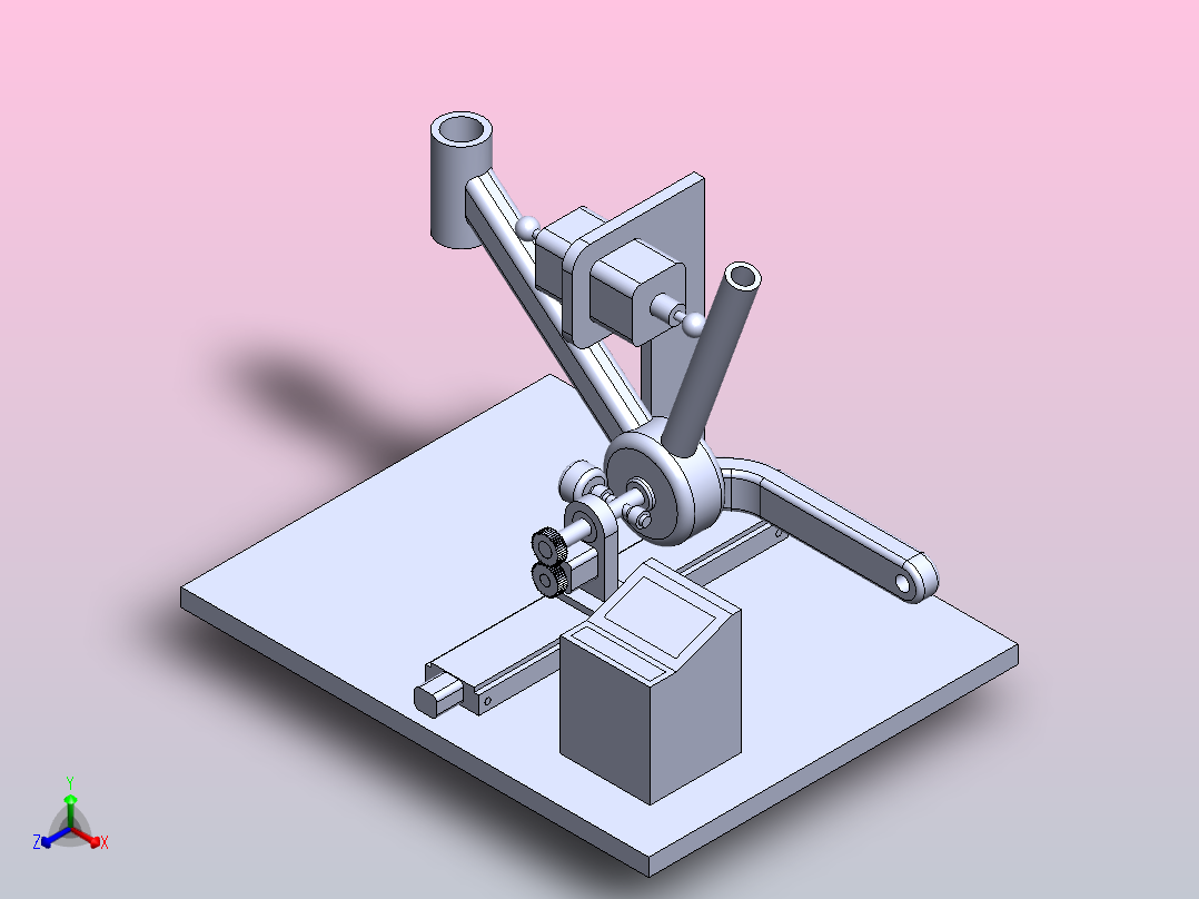 车架的结构强度测试试验台系统架正等轴测图