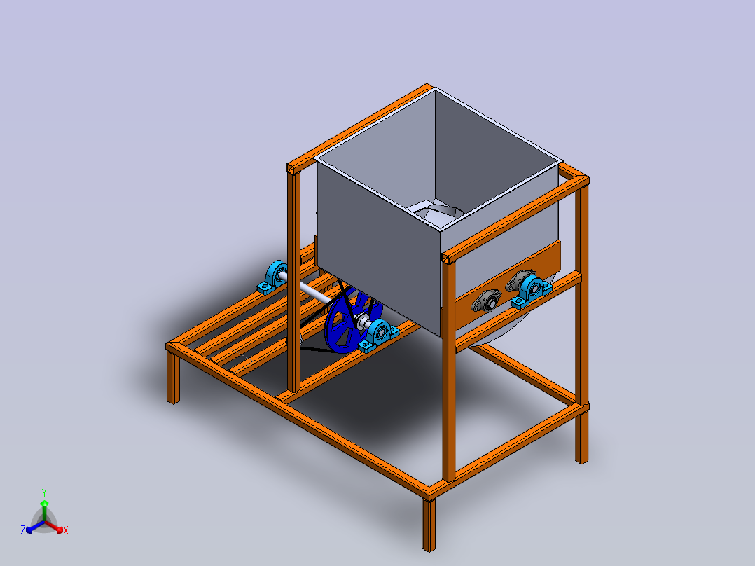 面包面团机 sw21正等轴测图