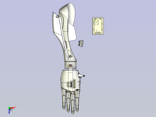 一种仿生假手(假肢)3D设计建模图纸俯视缩略图