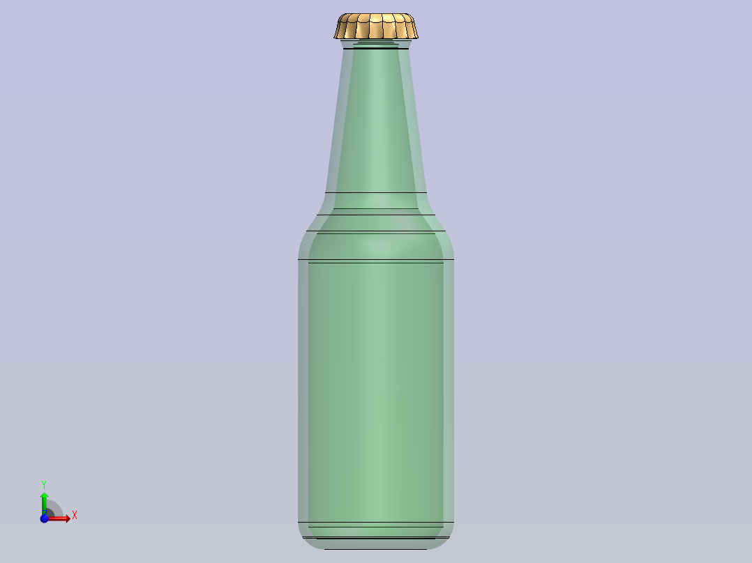 标准瓶前视图