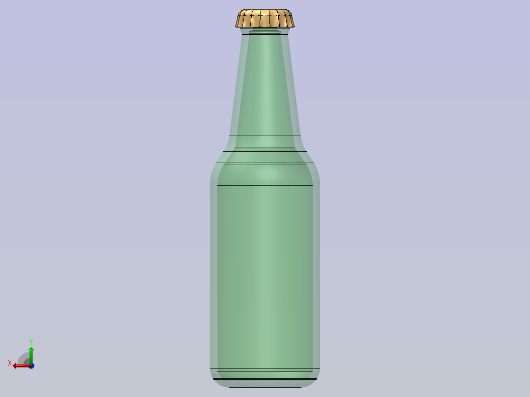 标准瓶后视图