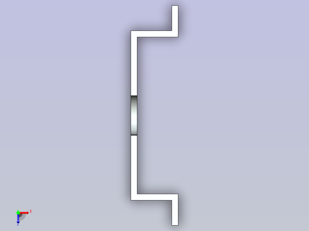 DIN导轨生成器 mm (DIN rail generator mm) - FREECAD MACRO俯视图
