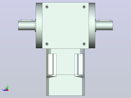 PW110双轴 PLX90-L1 19-70-90-M6 PW110转向器 双轴输出 带90 直齿 行星减速机右视缩略图