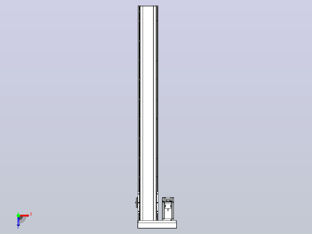 日规模组半封闭丝杆TPA-HNR-105D-1610C-L900-MR-C-P40-N3俯视图