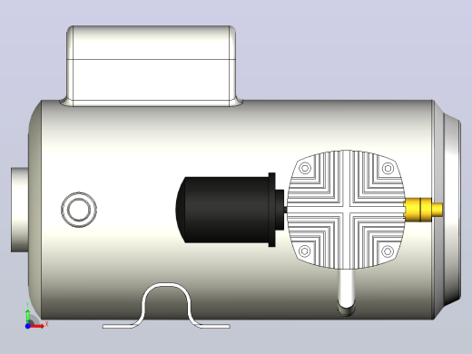 小型1-2hp真空泵的非常粗略的模型GAST 4VSF-10-M450X前视缩略图