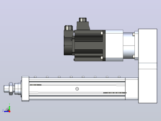 MTA80-250-P10-FF-P-K□-P1500（2000）W-S3 MTA80电动缸 最大负载35KN 额定负载30KN 1500(2000)W电机间接安装 配减速机右视缩略图