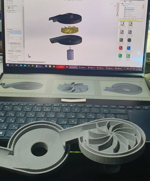 涡轮机已准备好进行3D打印缩略图