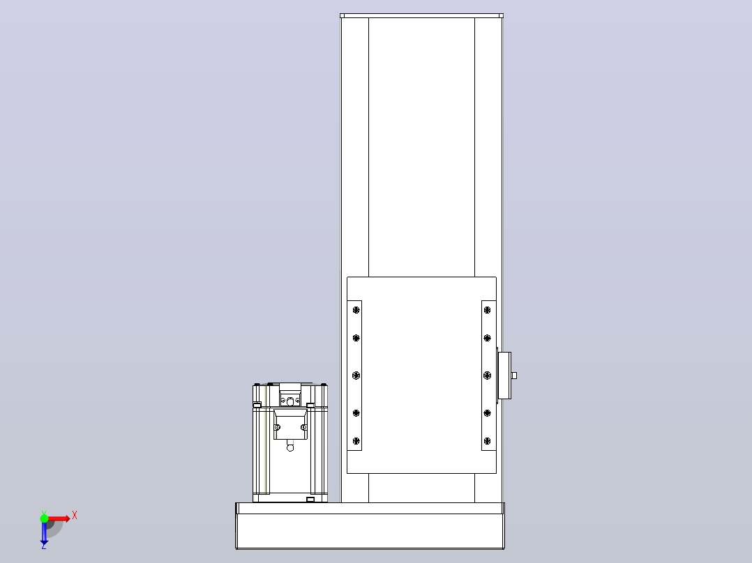 滚珠丝杠直线轴带导轨全封闭TPA-HCR-175D-2510C-L250-ML-C-P75-N3俯视图