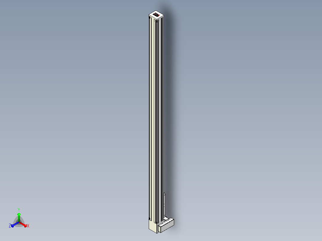 伺服电机集成皮带传动直线执行器TPA-OCB-140-256-L2450-LU-P75-N3主视图