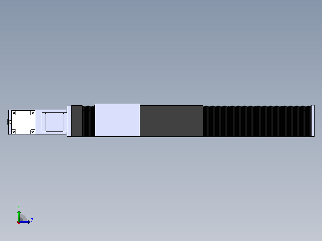 直线模组DMBF170-LUCR（电机左上折）[DMBF170-L45S500-DT750-A2U-RBCR]左视图