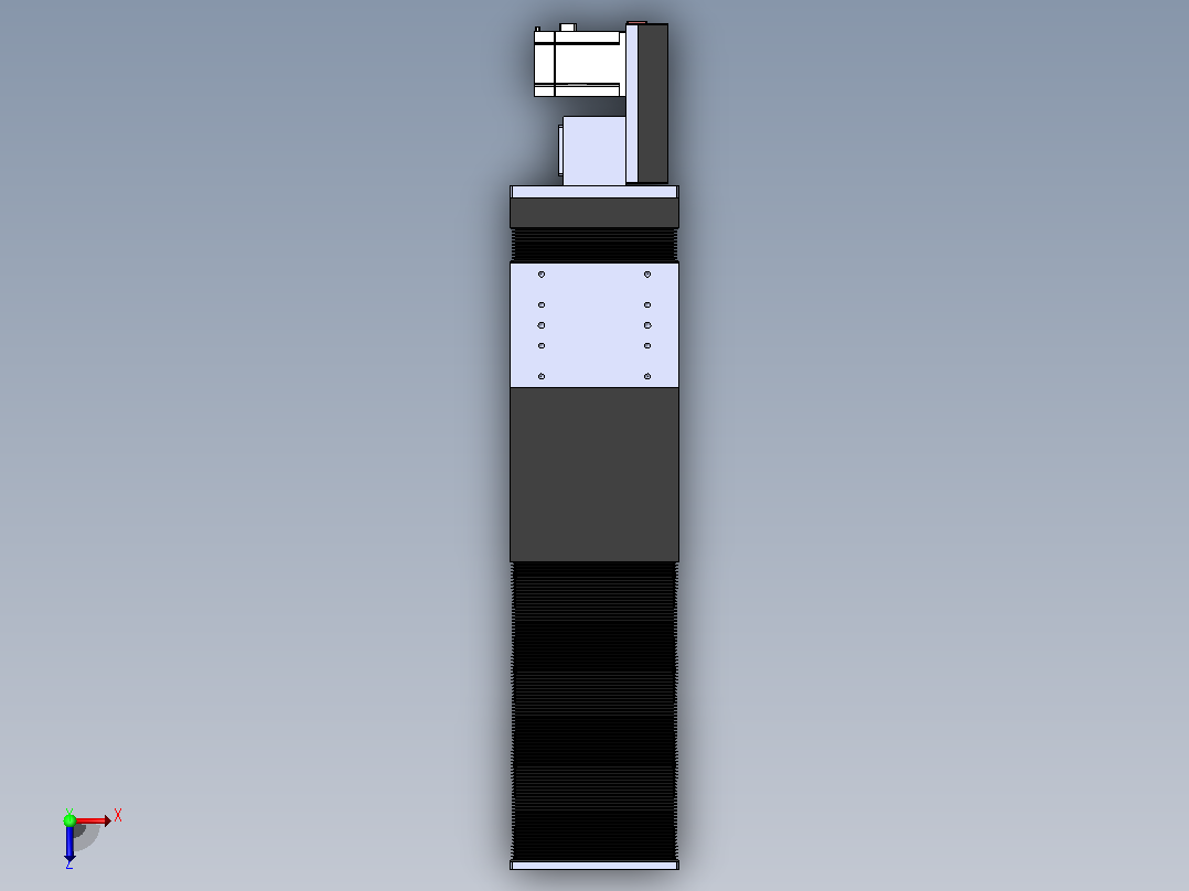 直线模组DMBF170-LUCR（电机左上折）[DMBF170-L45S500-DT750-A2U-RBCR]俯视图