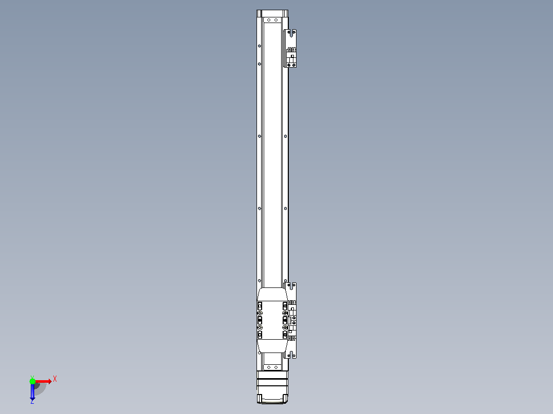 滚珠丝杠直线轴内置导轨TPA-GCR-40-1210C-L350-MP-M10-N3俯视图