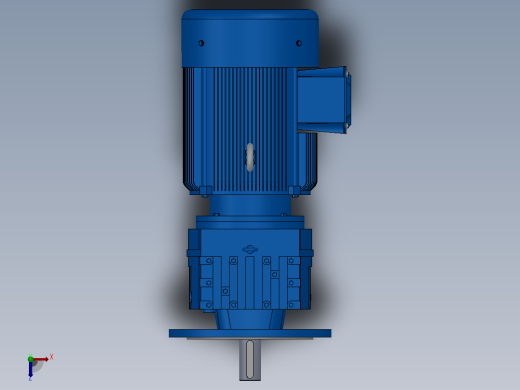 RF97法兰轴伸式安装斜齿轮减速机RF97-Y22-4P-180L-M1-0°-Φ450俯视缩略图
