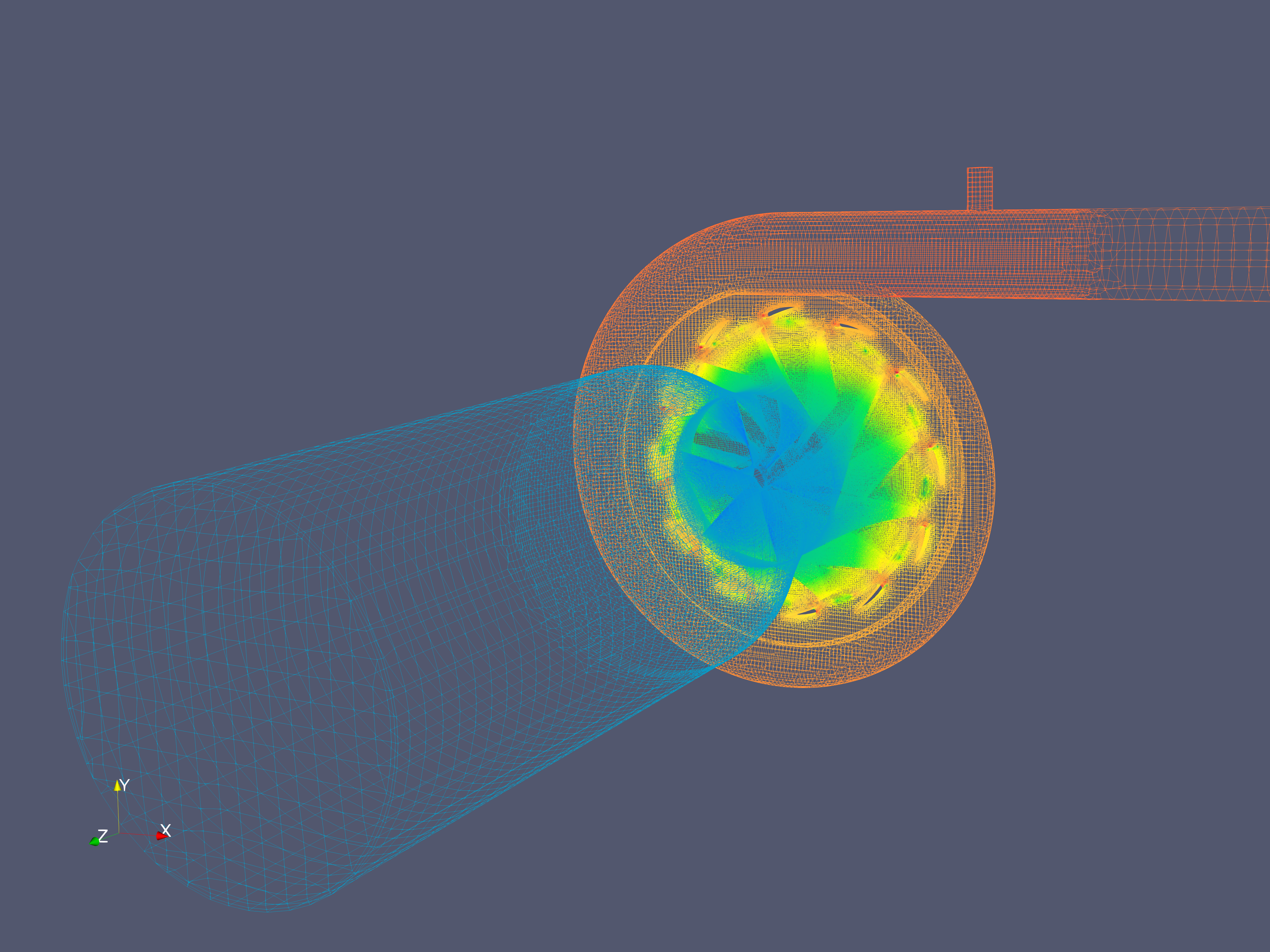 用OpenFOAM模拟稳态离心压缩机