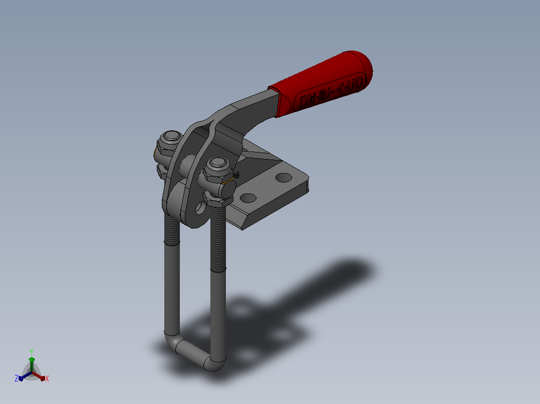 连杆拉扣，夹钳锁扣SW3dPS-53740正等轴测图