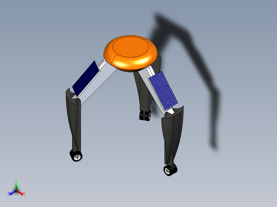 triarm-gantry太阳能三足月球车3D数模图纸 STEP IGS格式