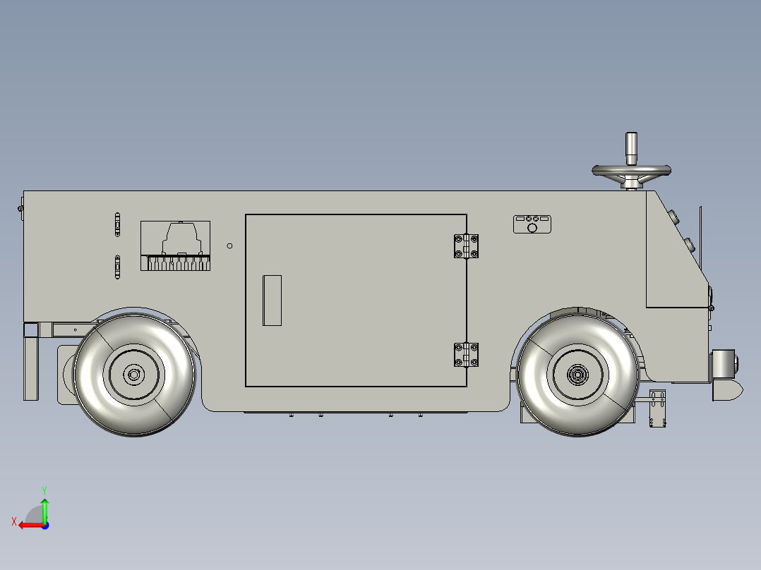 类似汽车底盘AGV小车后视图