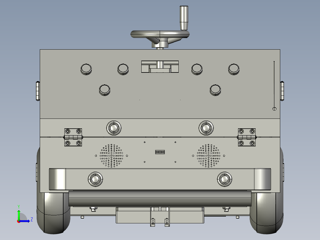 类似汽车底盘AGV小车左视图