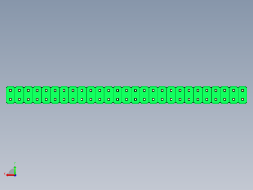 彩色公头100mil（2.54mm）系列-DS1021_green_2x27p_100mil_Type5_rev1.0后视缩略图