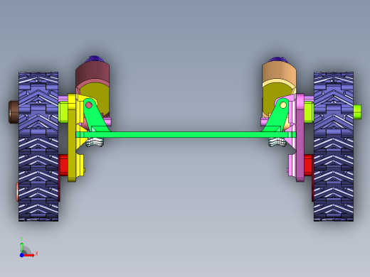 钢制遥控车履带底盘前视缩略图