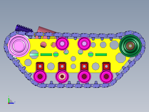 钢制遥控车履带底盘左视缩略图