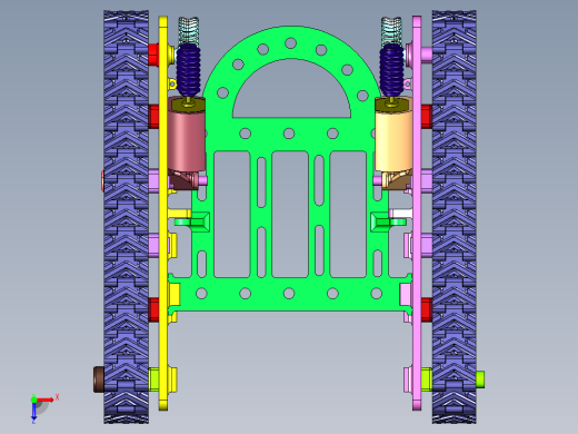 钢制遥控车履带底盘俯视缩略图