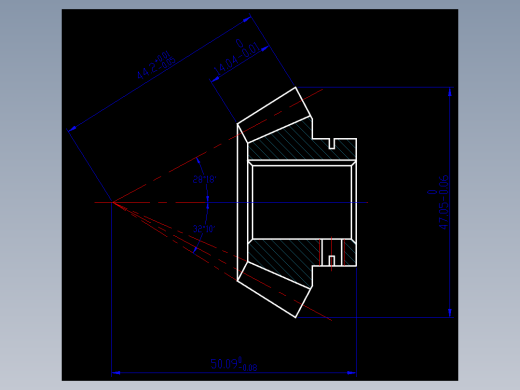 CAD格式机械制图二维100例练习-91 标注尺寸公差